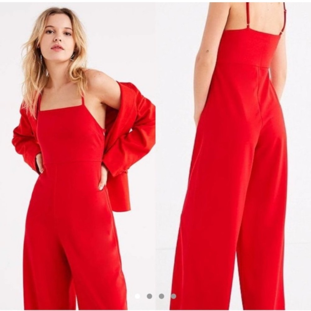 Urban outfitters red jumpsuit